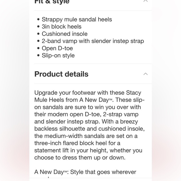 Women's Stacy Mule Heels - A New Day™
Silver 7 new - Picture 6 of 6